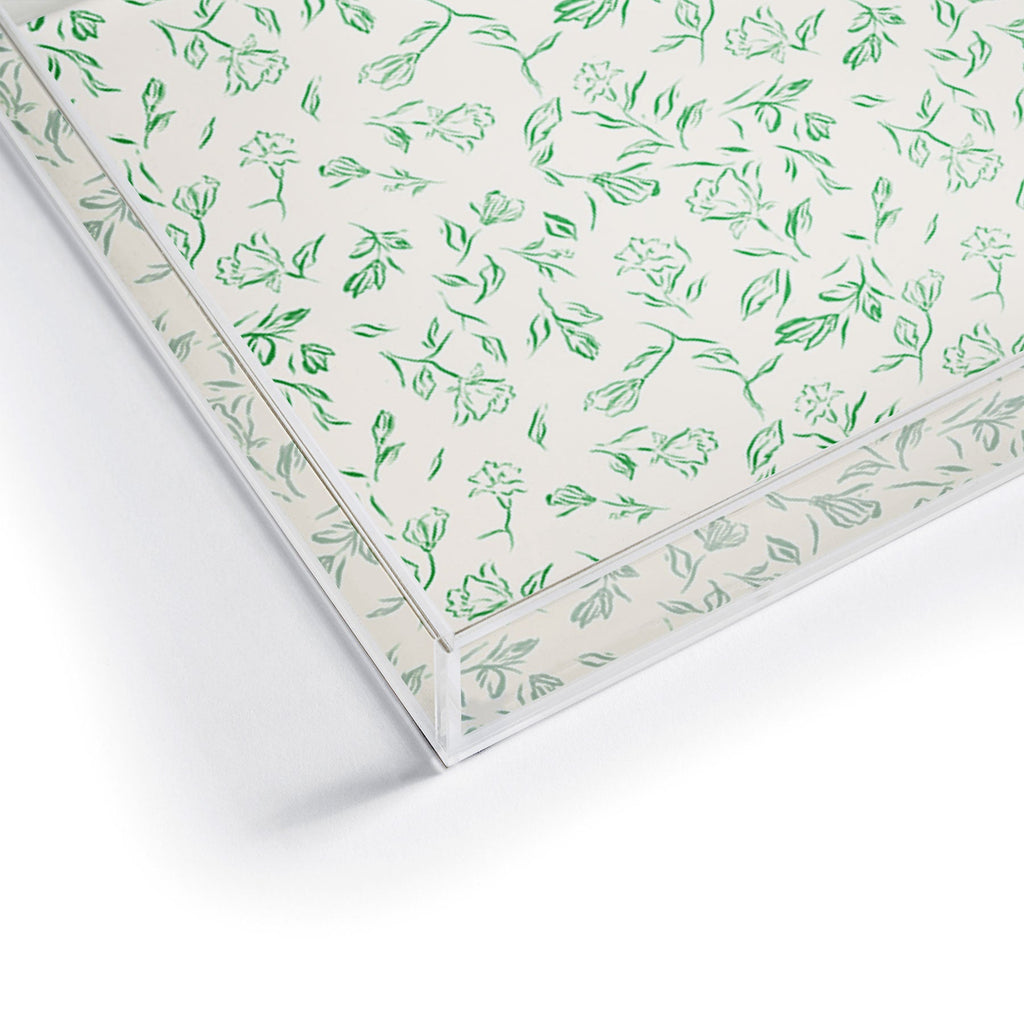 LouBruzzoni Romantic green Acrylic Tray