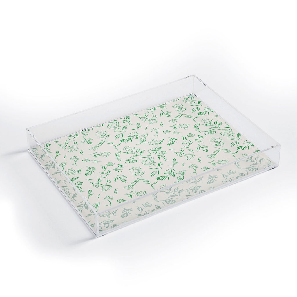 LouBruzzoni Romantic green Acrylic Tray