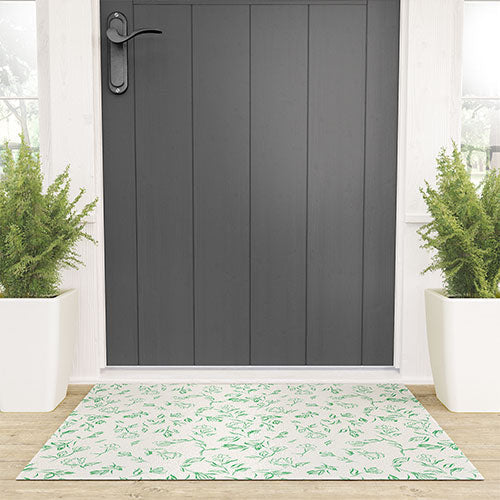 LouBruzzoni Romantic green Welcome Mat