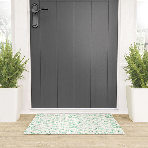 LouBruzzoni Romantic green Welcome Mat