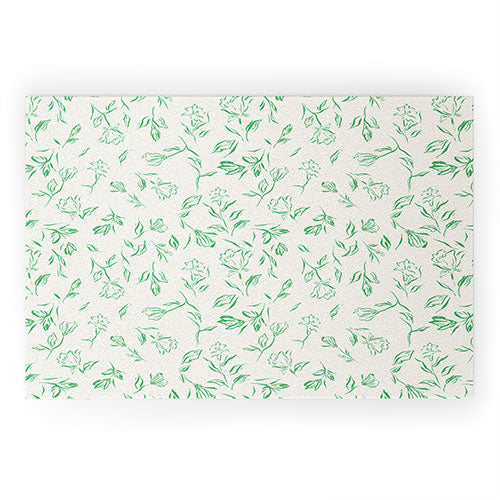 LouBruzzoni Romantic green Welcome Mat