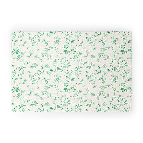 LouBruzzoni Romantic green Welcome Mat