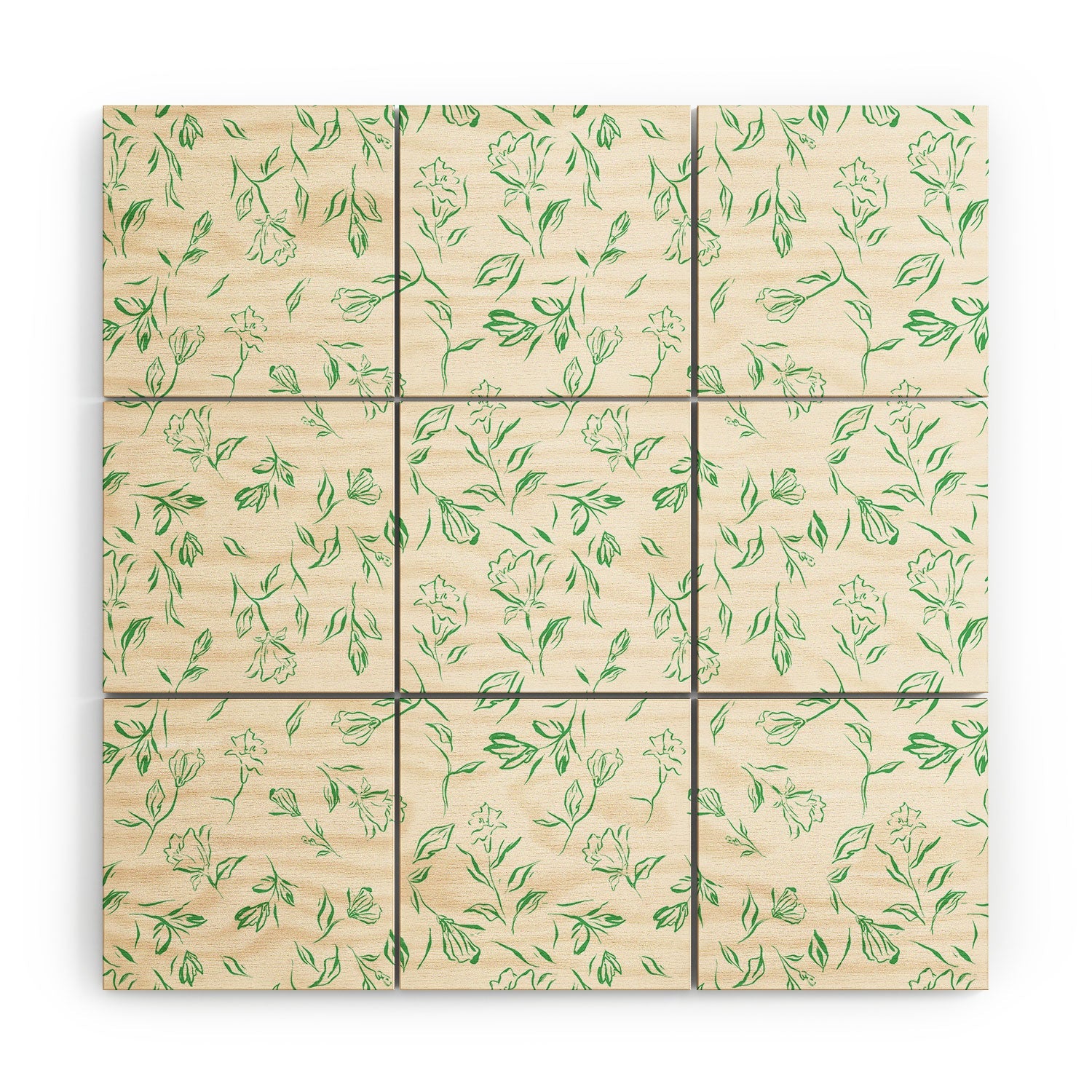 LouBruzzoni Romantic green Wood Wall Mural