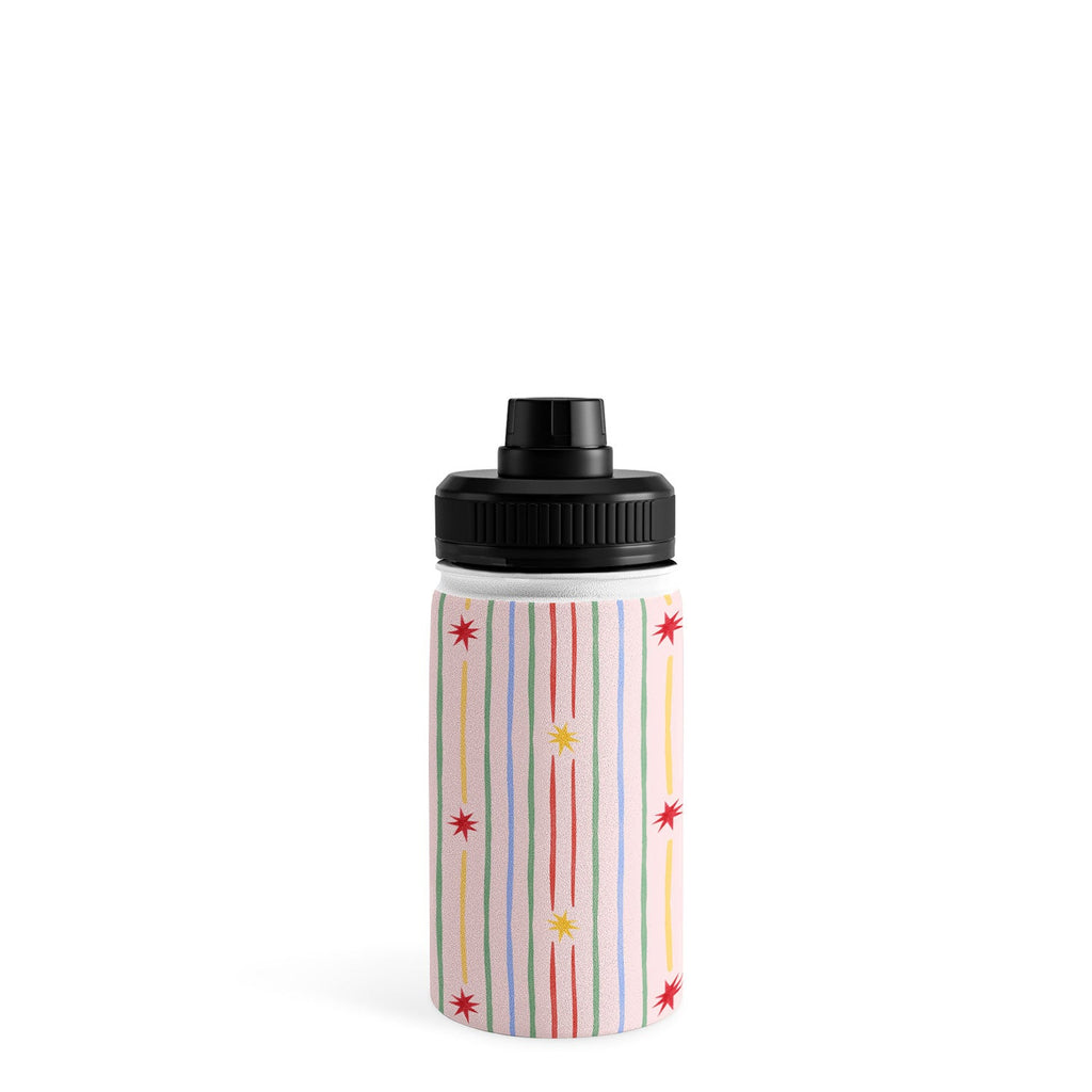 Love_Ryming Festive Starry Stripes Water Bottle