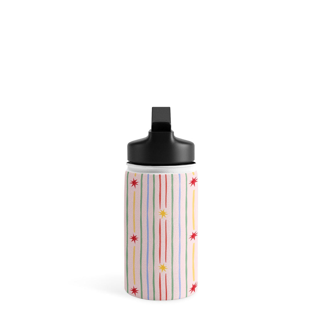 Love_Ryming Festive Starry Stripes Water Bottle