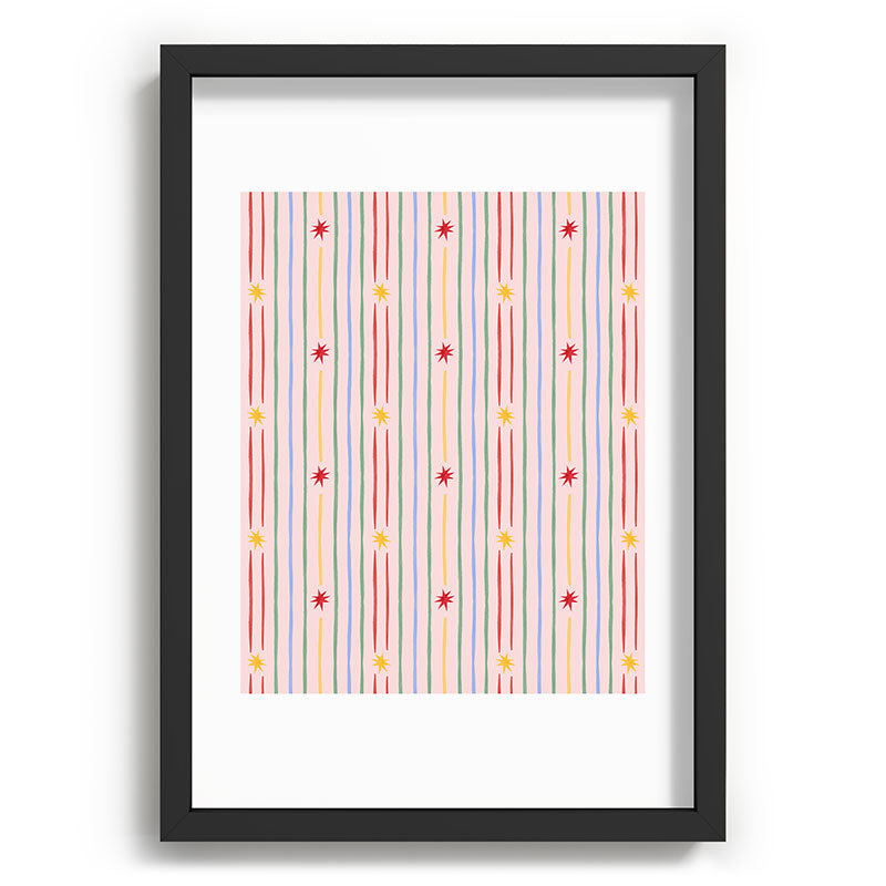 Love_Ryming Festive Starry Stripes Recessed Framing Rectangle