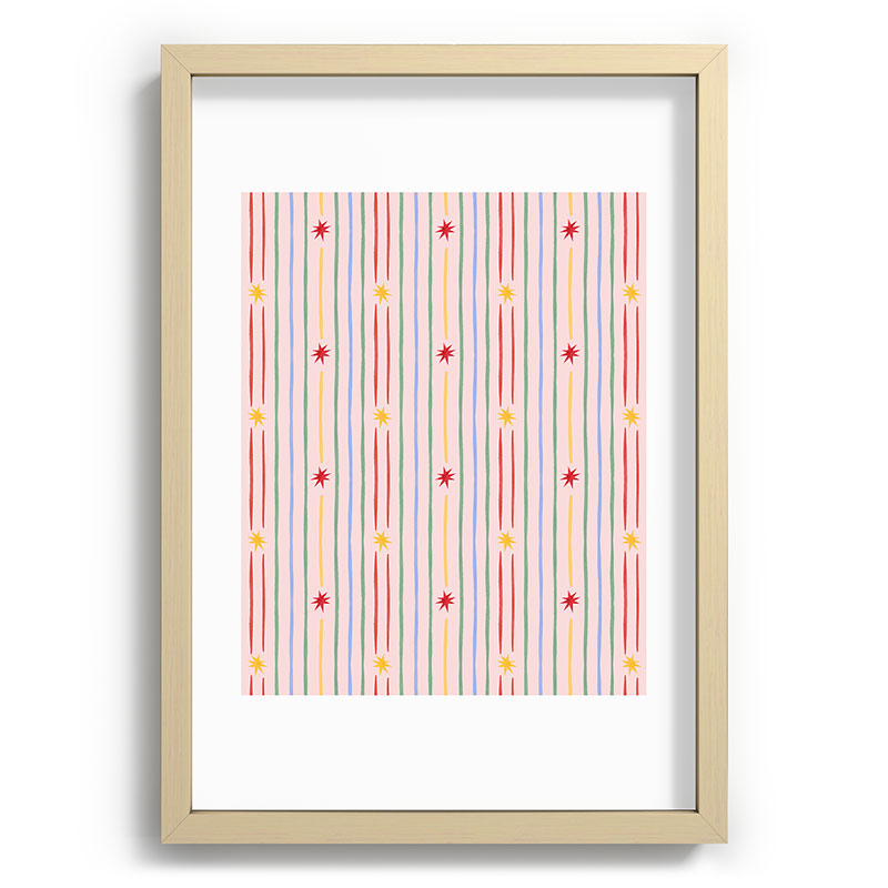 Love_Ryming Festive Starry Stripes Recessed Framing Rectangle