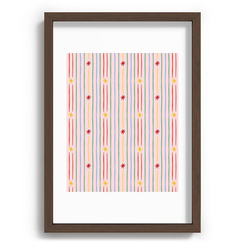 Love_Ryming Festive Starry Stripes Recessed Framing Rectangle
