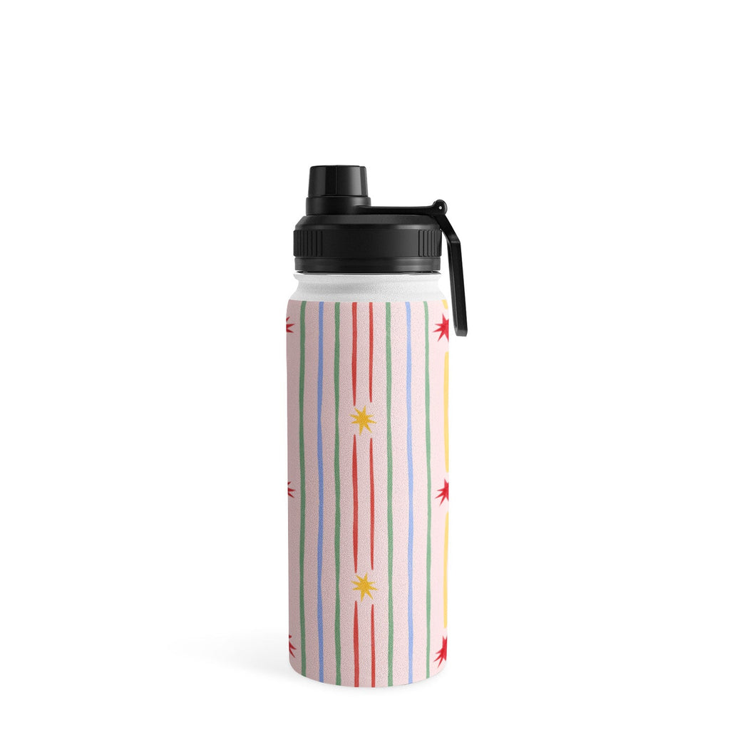 Love_Ryming Festive Starry Stripes Water Bottle