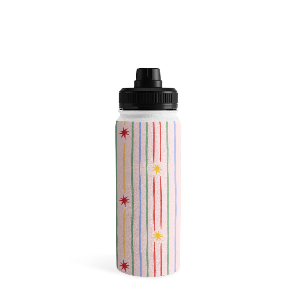 Love_Ryming Festive Starry Stripes Water Bottle