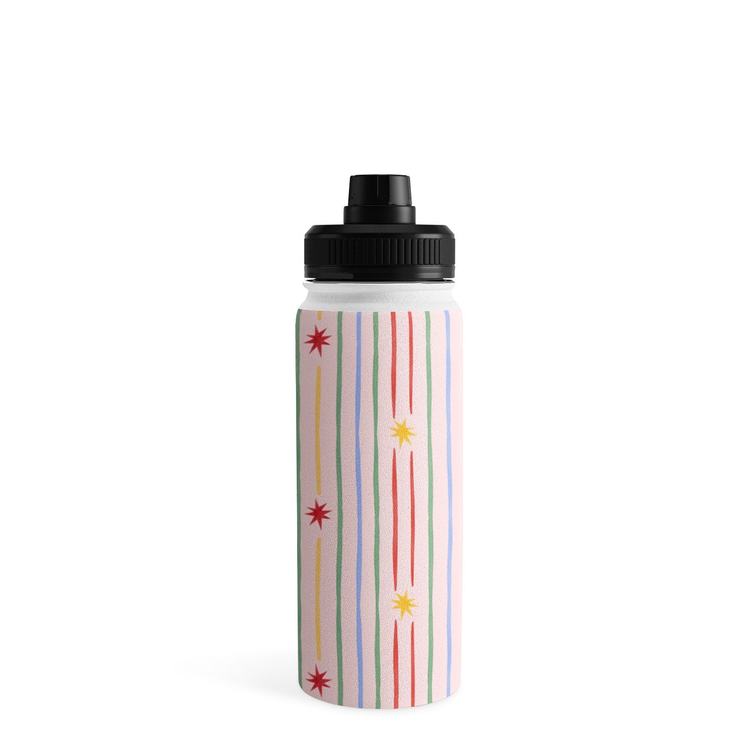 Love_Ryming Festive Starry Stripes Water Bottle