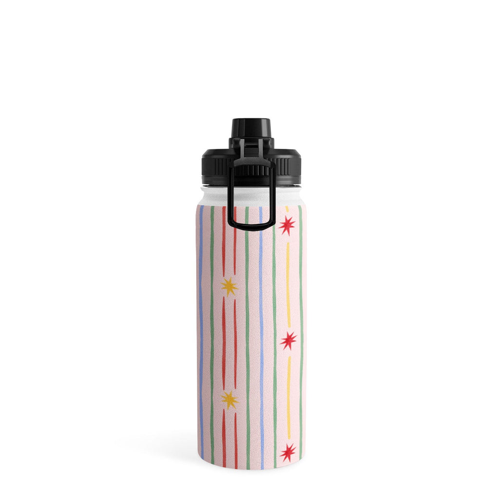 Love_Ryming Festive Starry Stripes Water Bottle