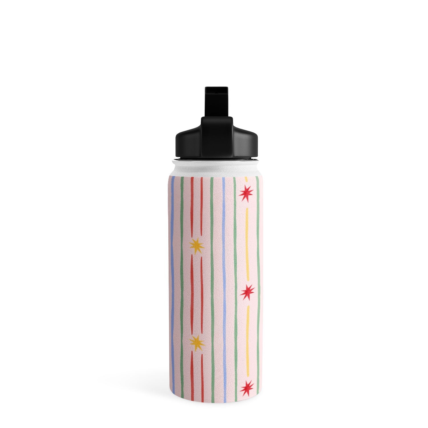 Love_Ryming Festive Starry Stripes Water Bottle