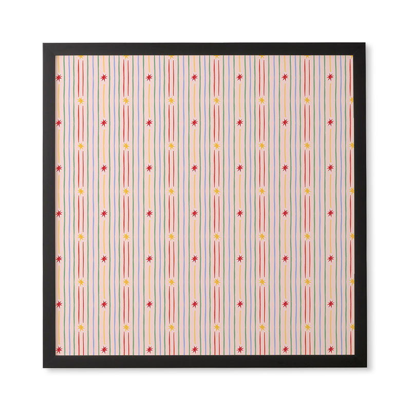 Love_Ryming Festive Starry Stripes Framed Wall Art