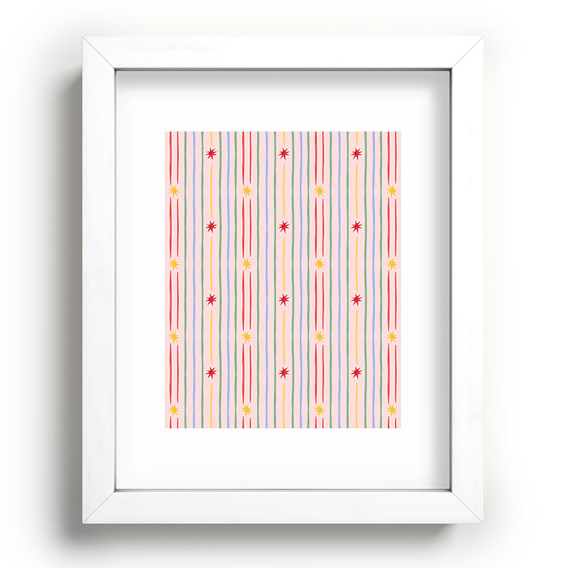 Love_Ryming Festive Starry Stripes Recessed Framing Rectangle