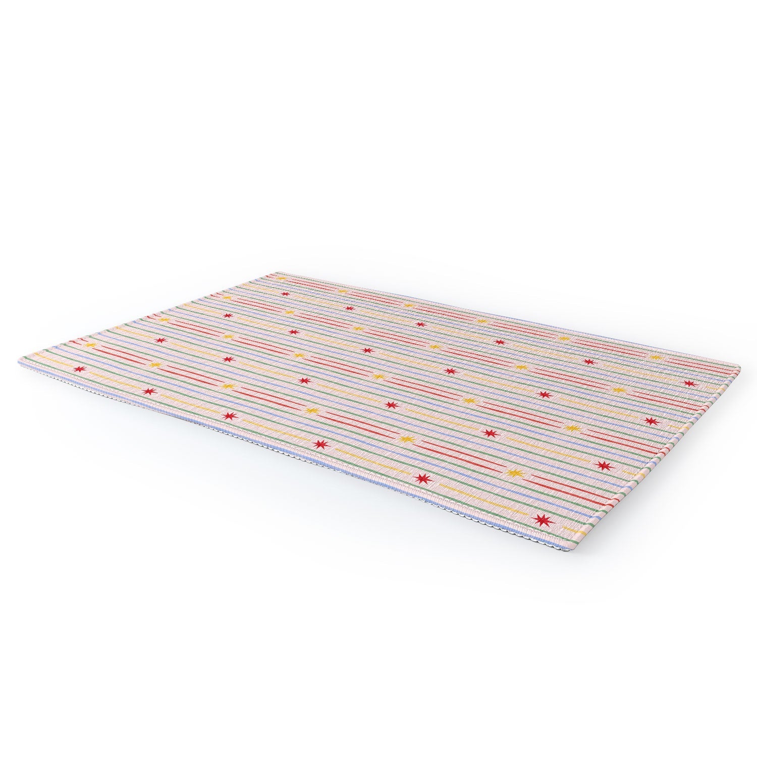 Love_Ryming Festive Starry Stripes Area Rug