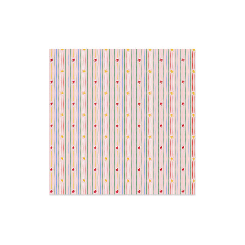 Love_Ryming Festive Starry Stripes Art Print