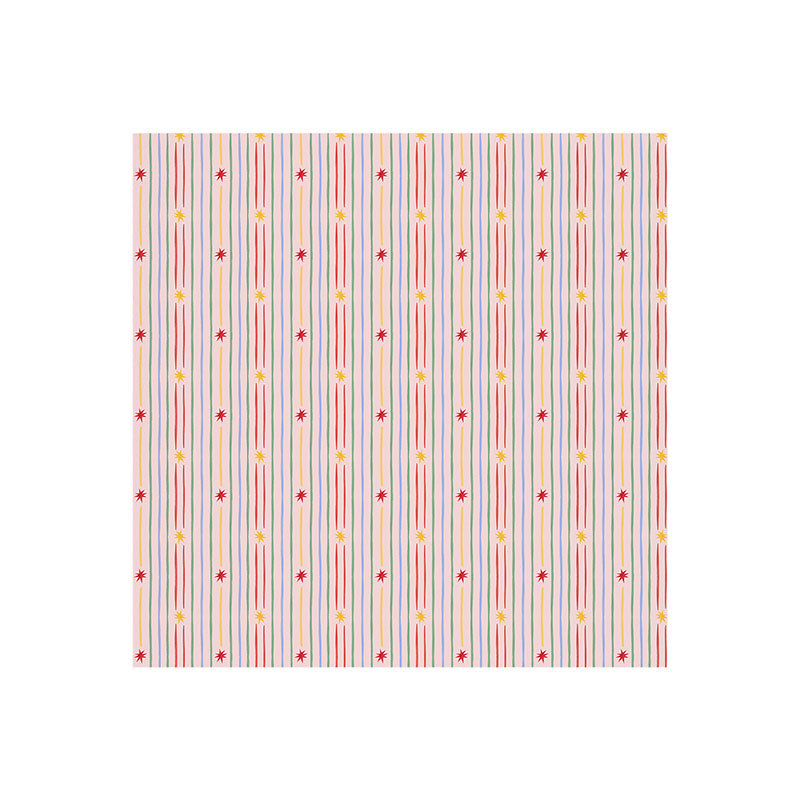 Love_Ryming Festive Starry Stripes Art Print