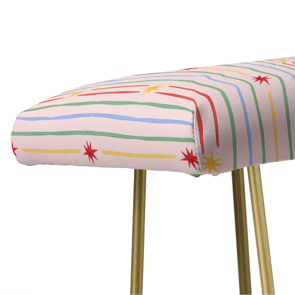 Love_Ryming Festive Starry Stripes Bench