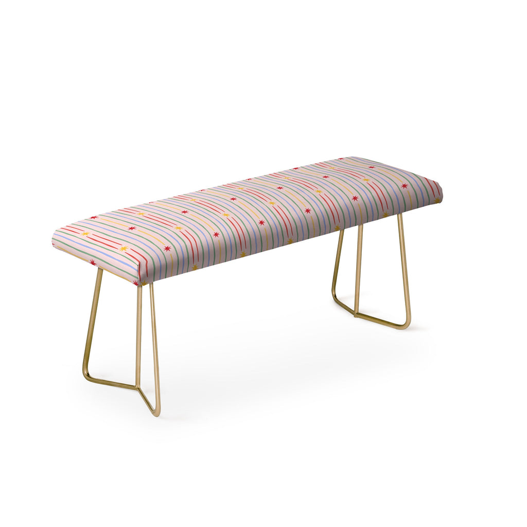 Love_Ryming Festive Starry Stripes Bench