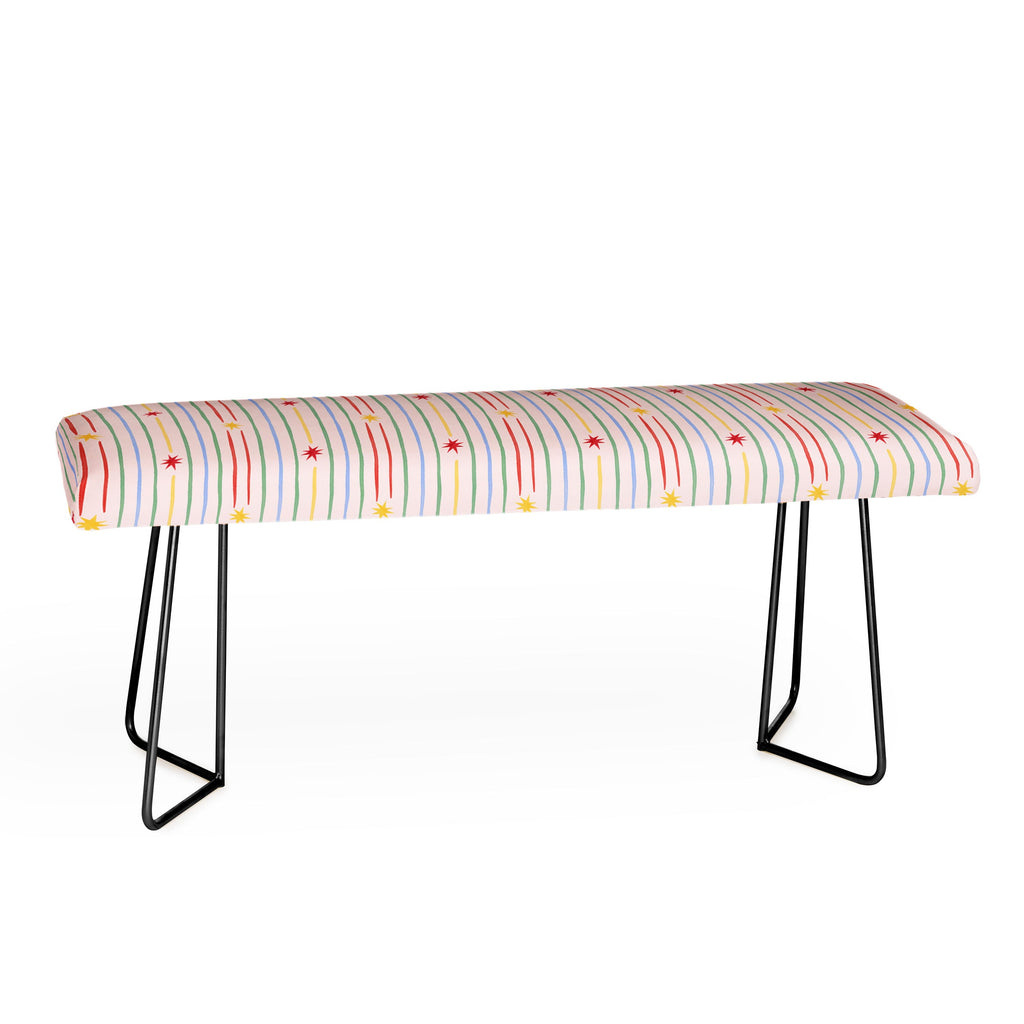 Love_Ryming Festive Starry Stripes Bench