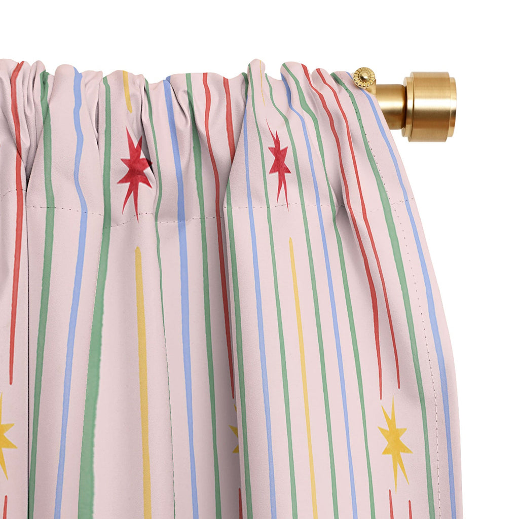 Love_Ryming Festive Starry Stripes Blackout Non Repeat