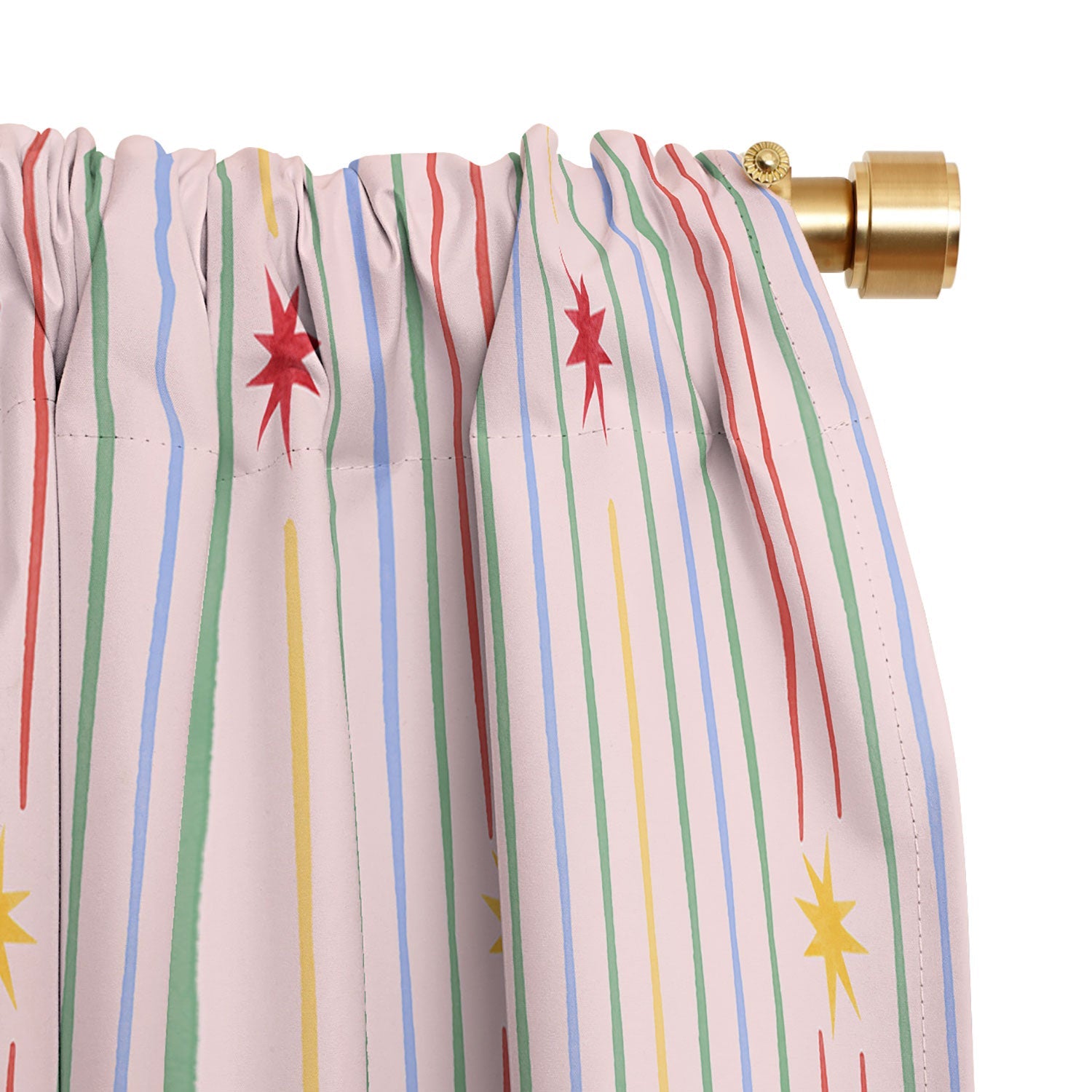 Love_Ryming Festive Starry Stripes Blackout Non Repeat