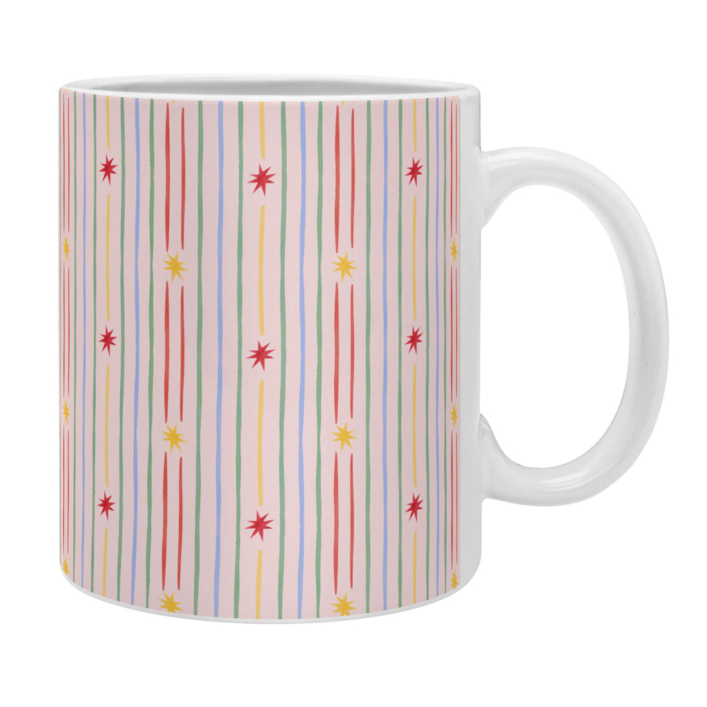 Love_Ryming Festive Starry Stripes Coffee Mug