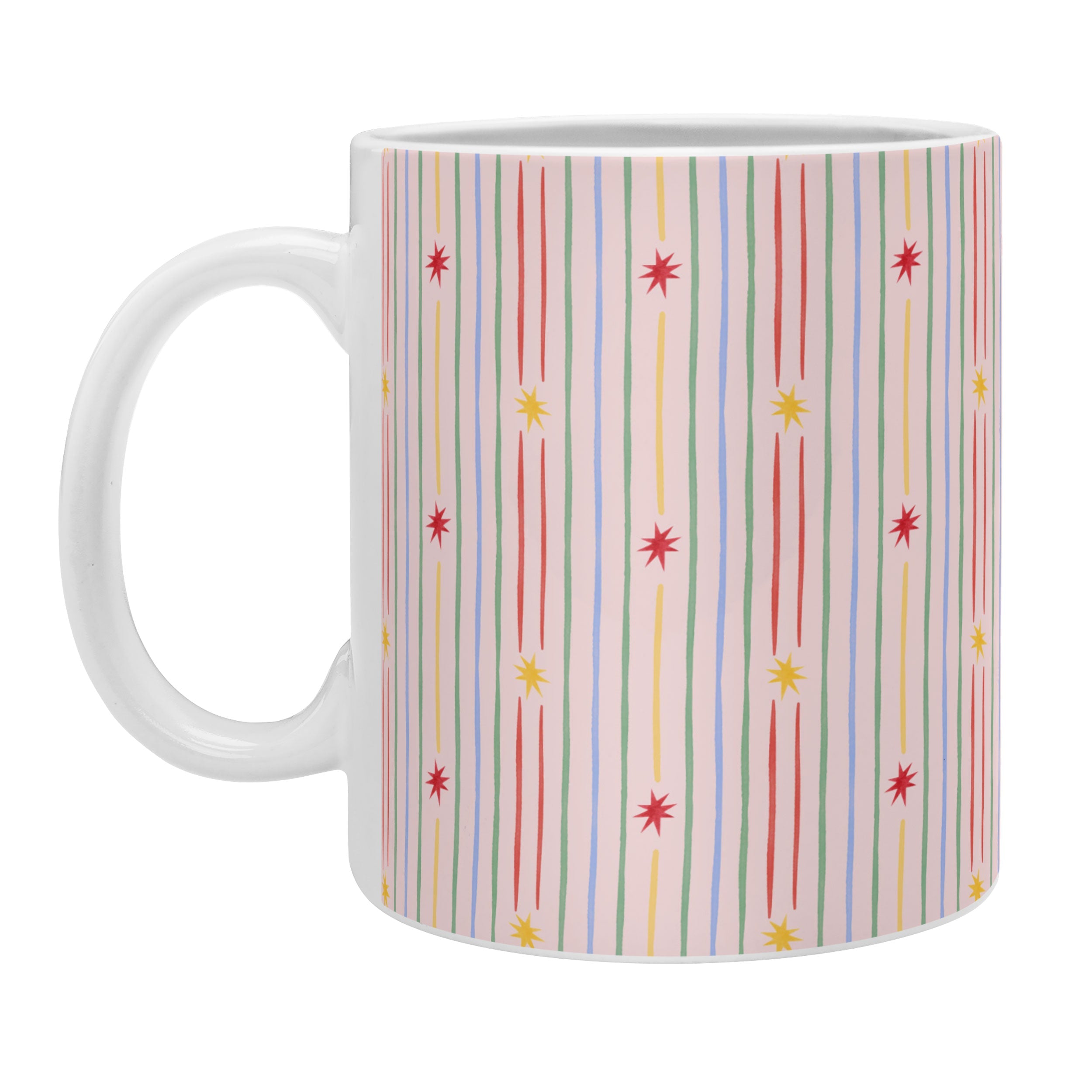 Love_Ryming Festive Starry Stripes Coffee Mug