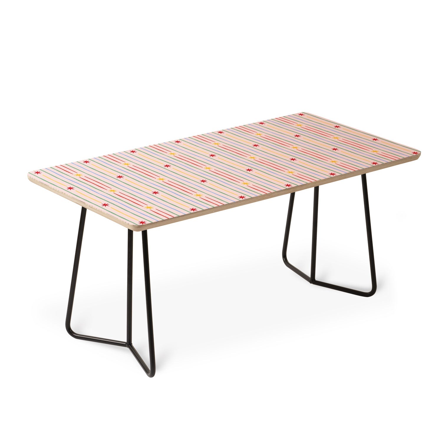 Love_Ryming Festive Starry Stripes Coffee Table