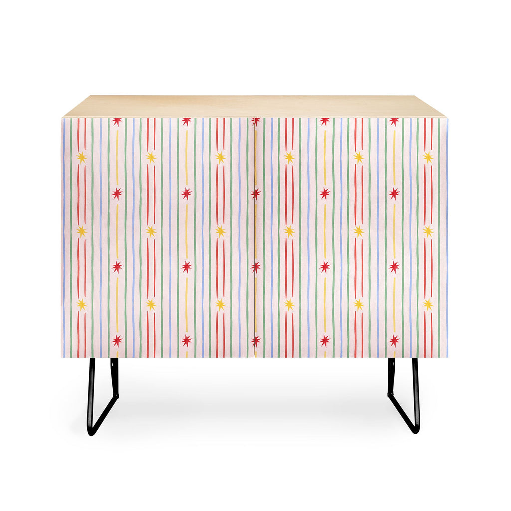 Love_Ryming Festive Starry Stripes Credenza