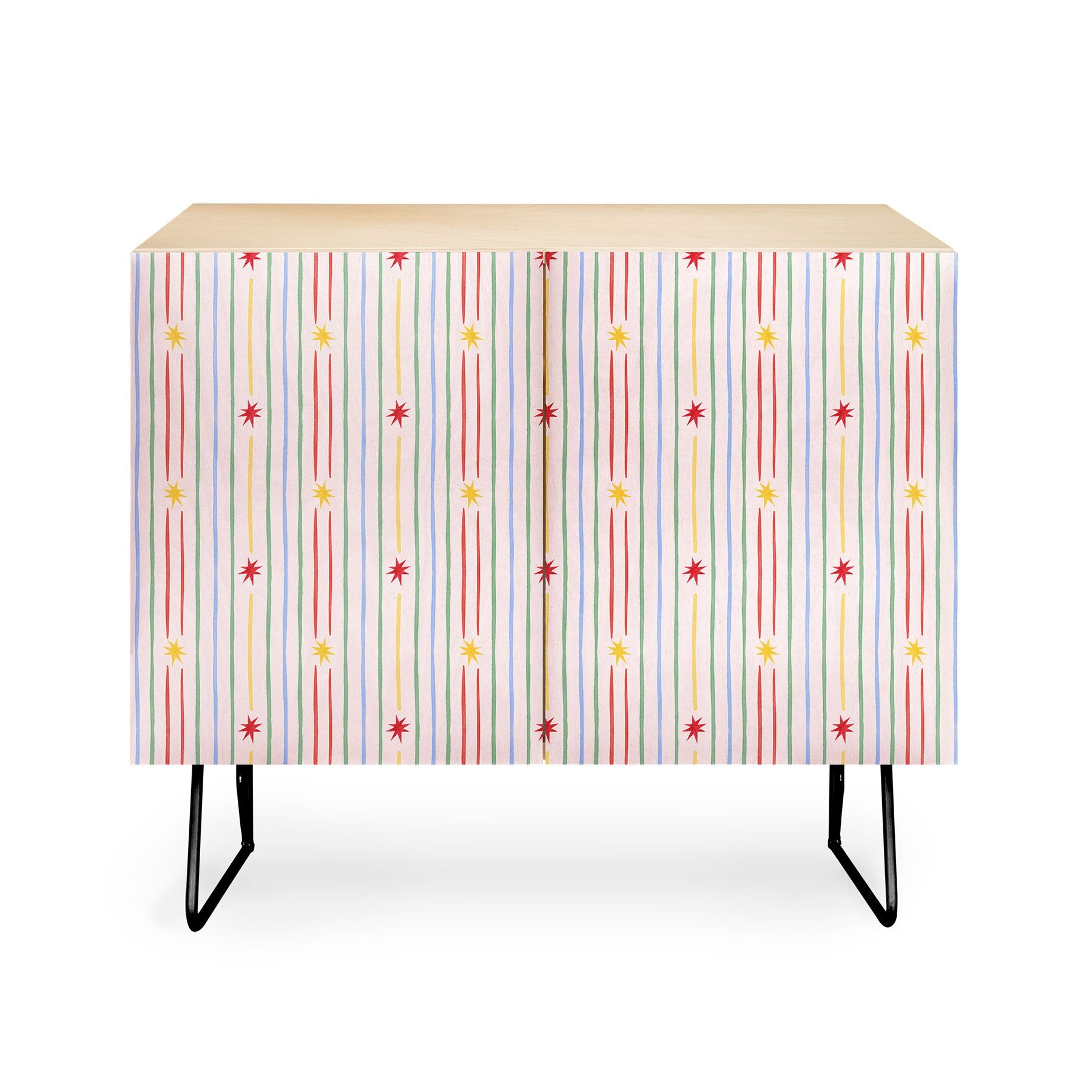 Love_Ryming Festive Starry Stripes Credenza