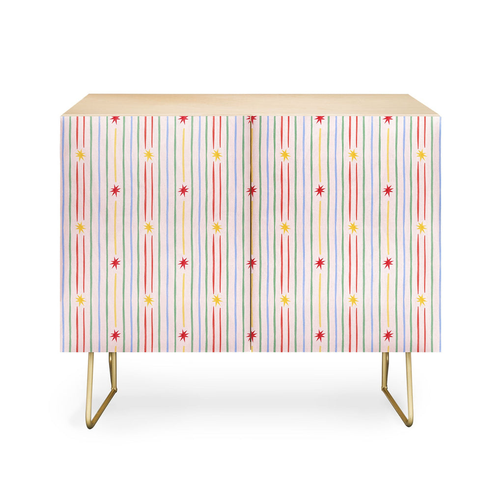 Love_Ryming Festive Starry Stripes Credenza