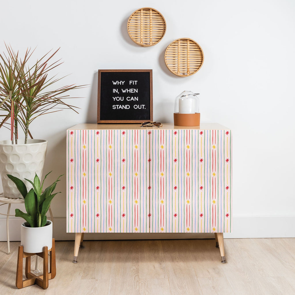 Love_Ryming Festive Starry Stripes Credenza