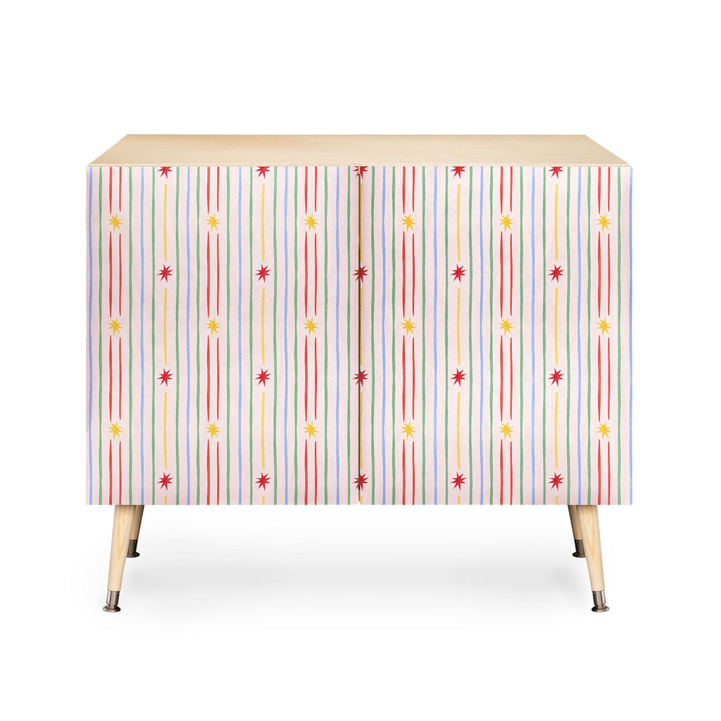 Love_Ryming Festive Starry Stripes Credenza