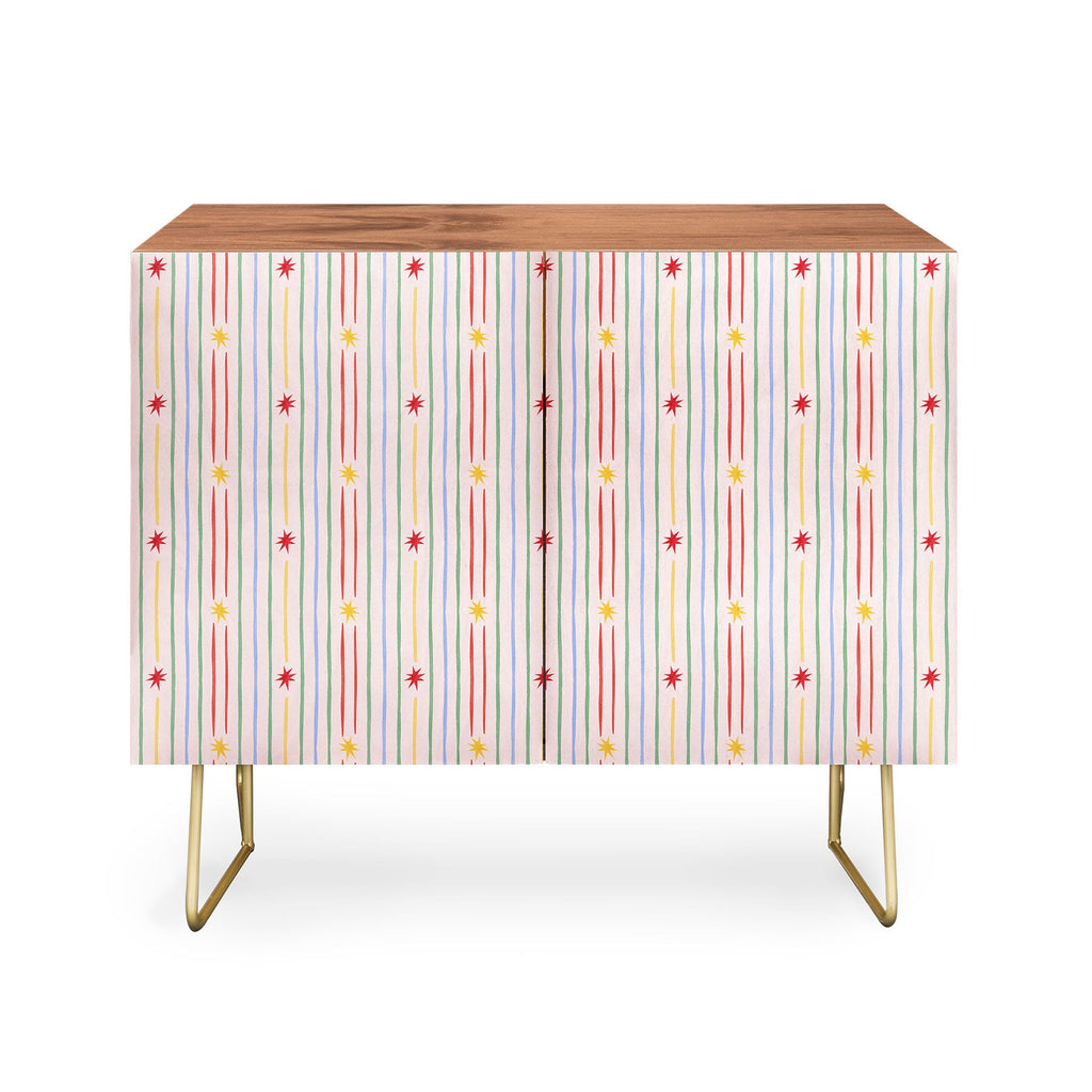 Love_Ryming Festive Starry Stripes Credenza