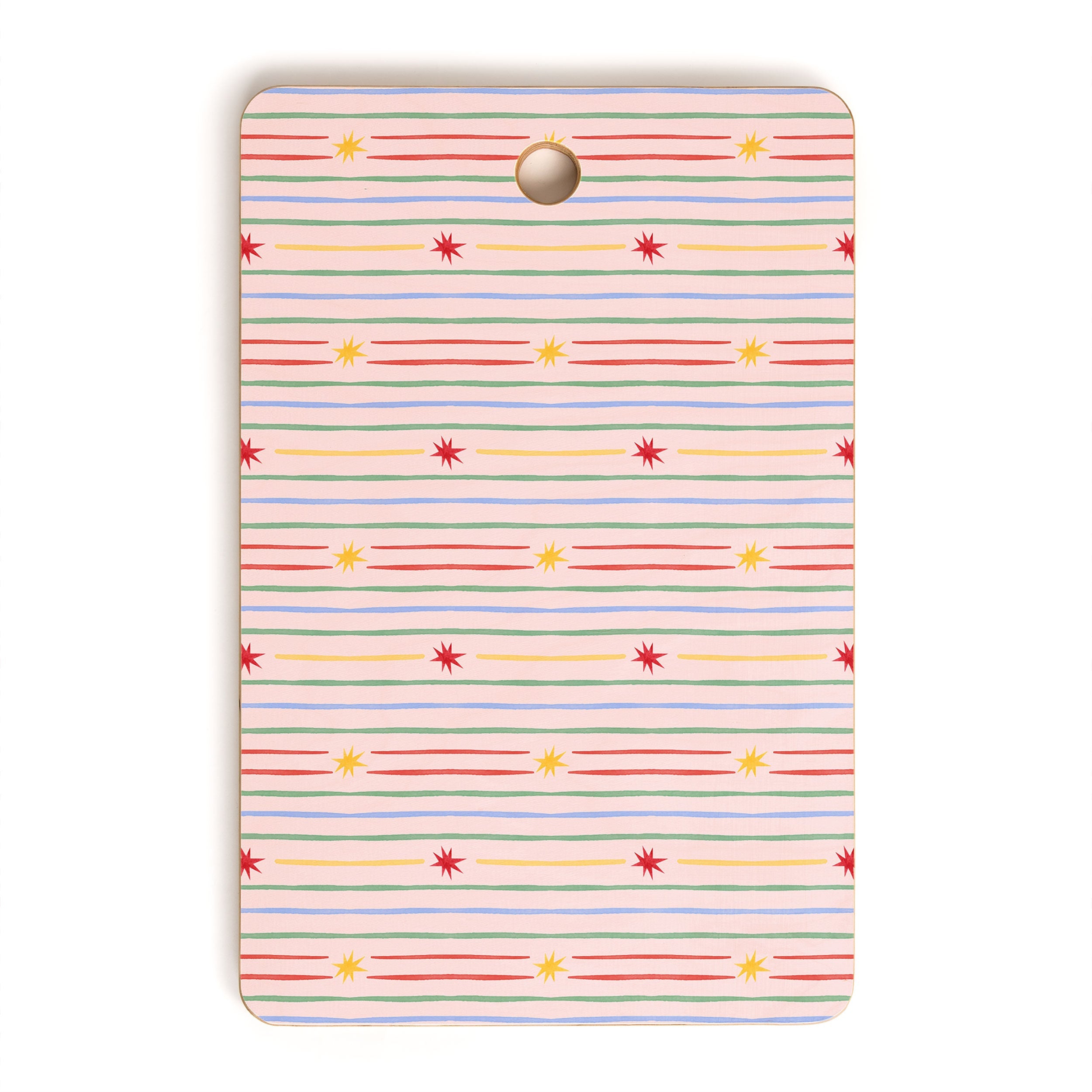 Love_Ryming Festive Starry Stripes Cutting Board Rectangle