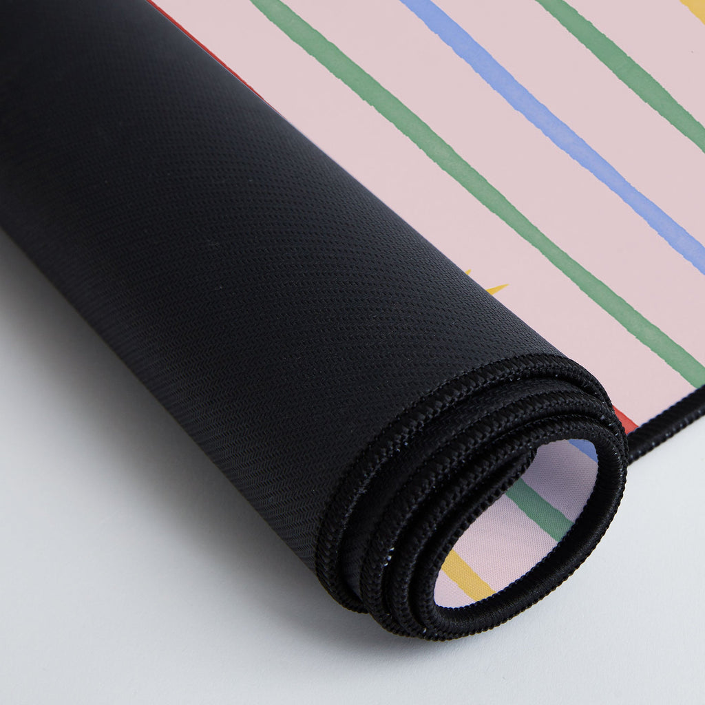 Love_Ryming Festive Starry Stripes Desk Mat