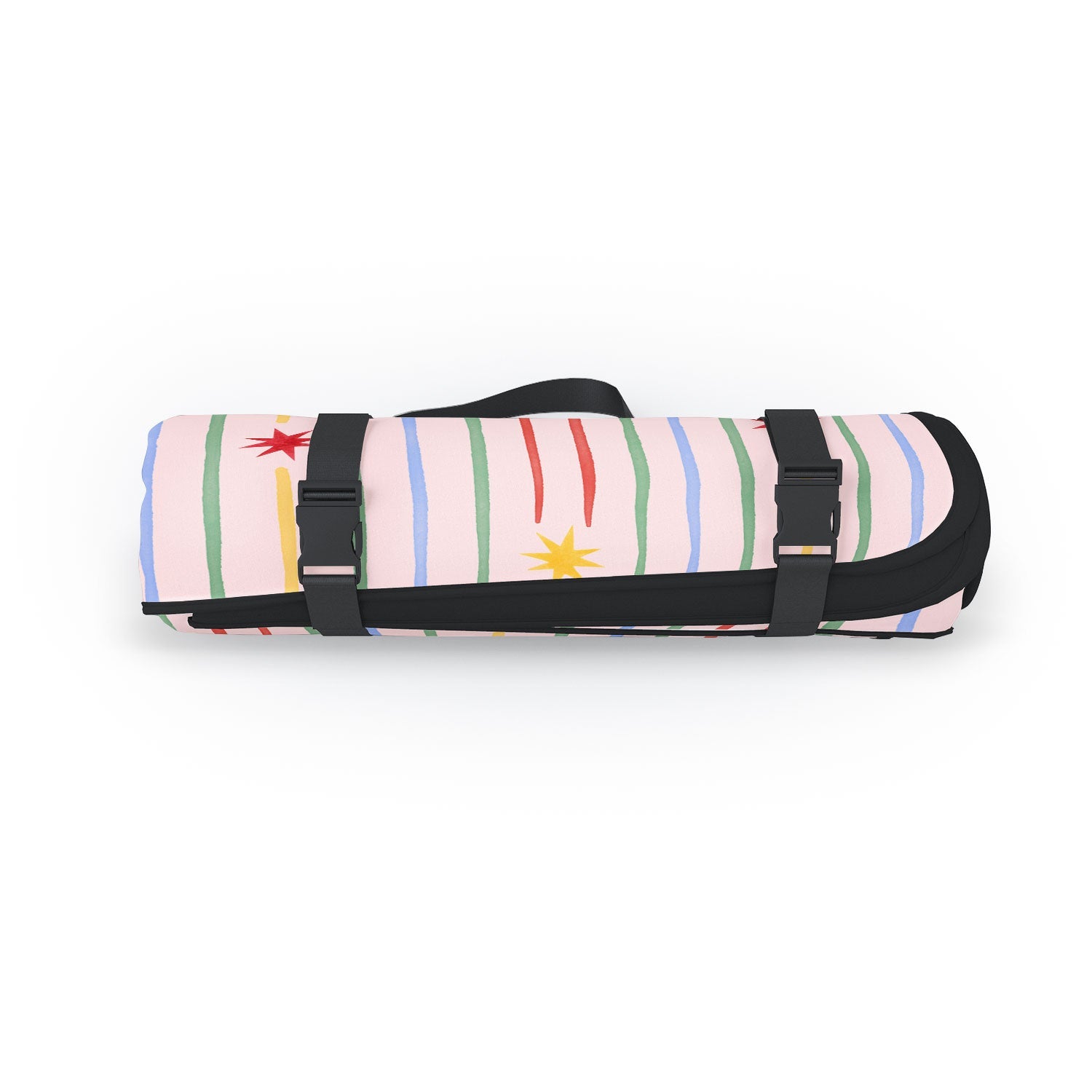 Love_Ryming Festive Starry Stripes Picnic Blanket