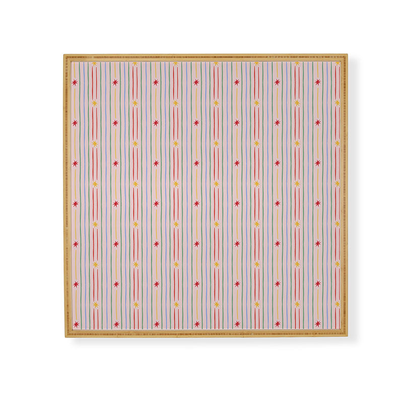 Love_Ryming Festive Starry Stripes Framed Wall Art