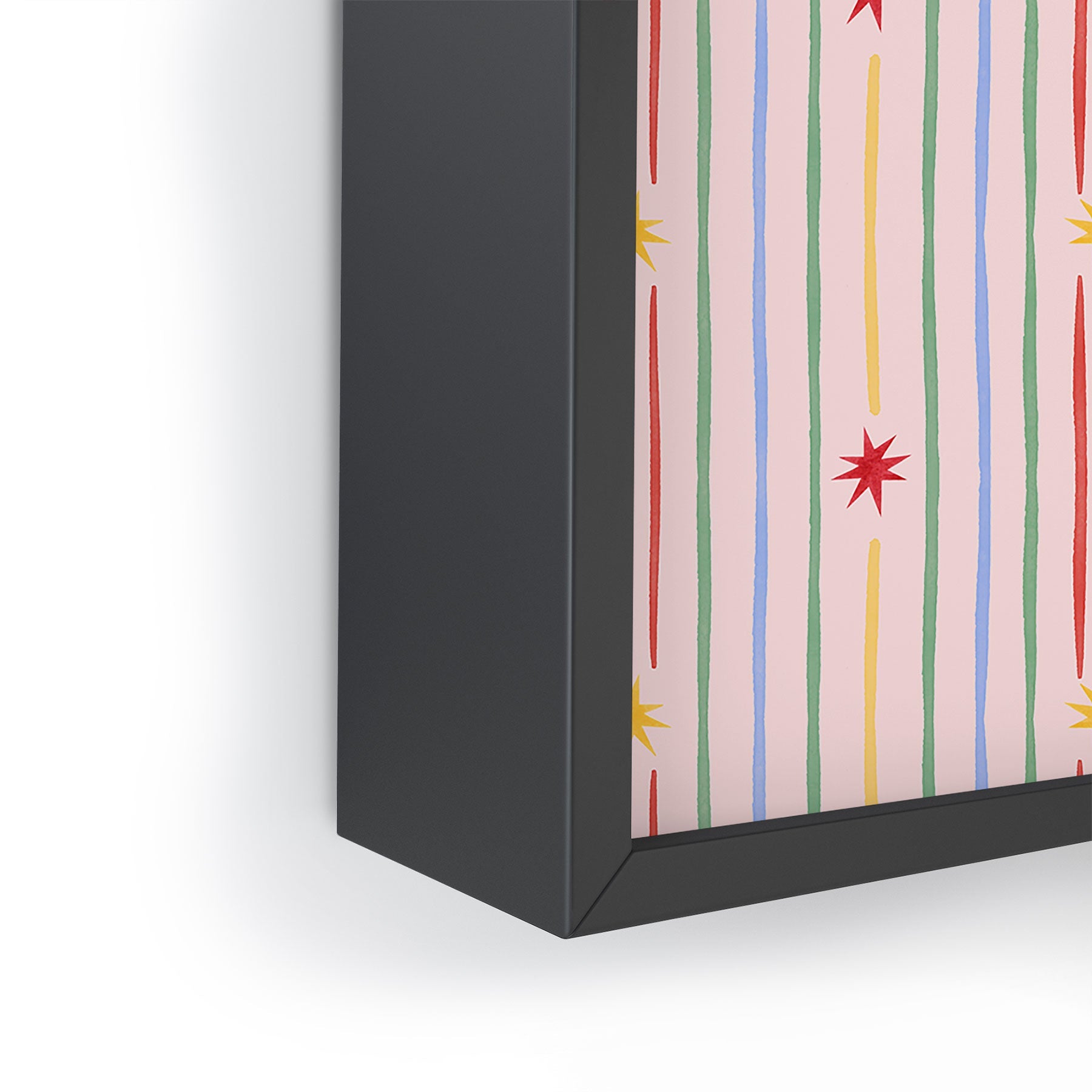 Love_Ryming Festive Starry Stripes Framed Mini Art Print
