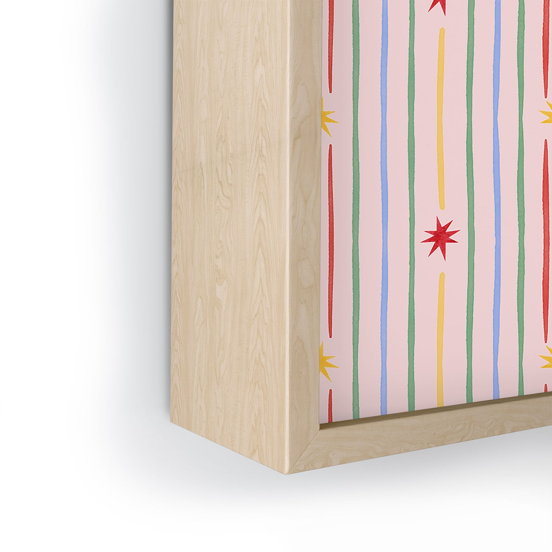 Love_Ryming Festive Starry Stripes Framed Mini Art Print