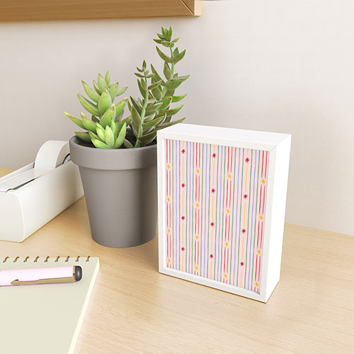 Love_Ryming Festive Starry Stripes Framed Mini Art Print