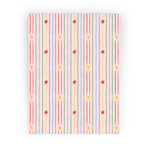 Love_Ryming Festive Starry Stripes Mini Art Print
