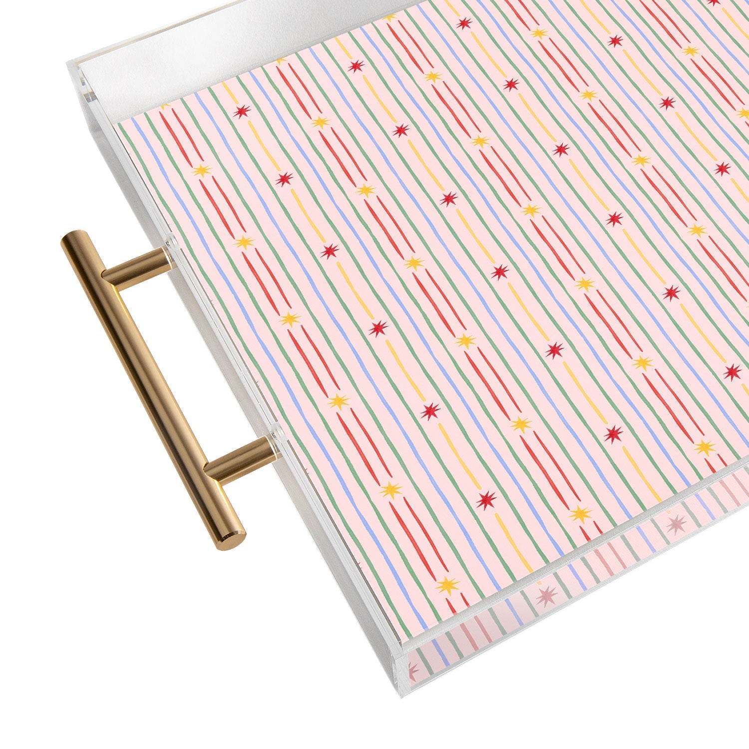 Love_Ryming Festive Starry Stripes Acrylic Tray