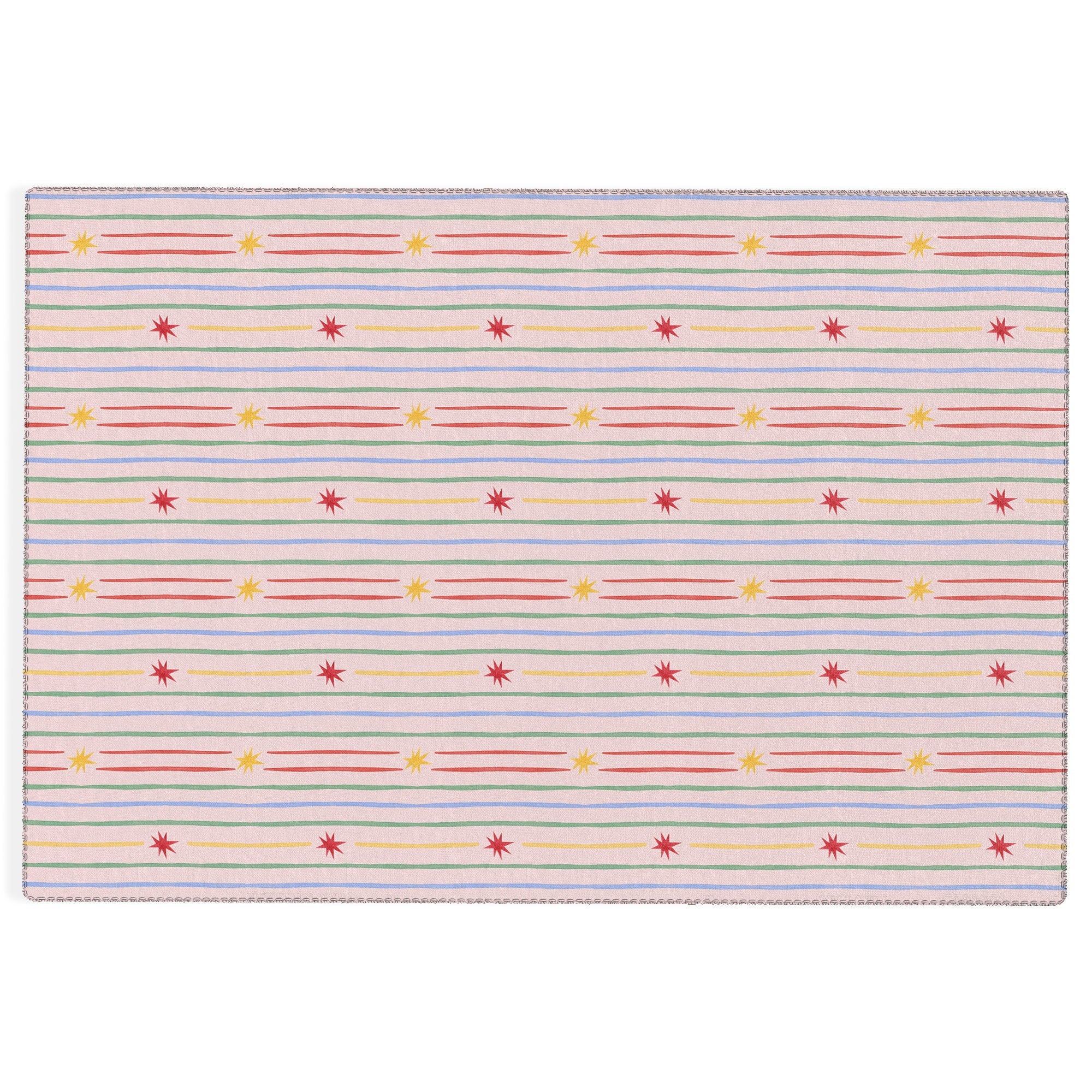 Love_Ryming Festive Starry Stripes Outdoor Rug