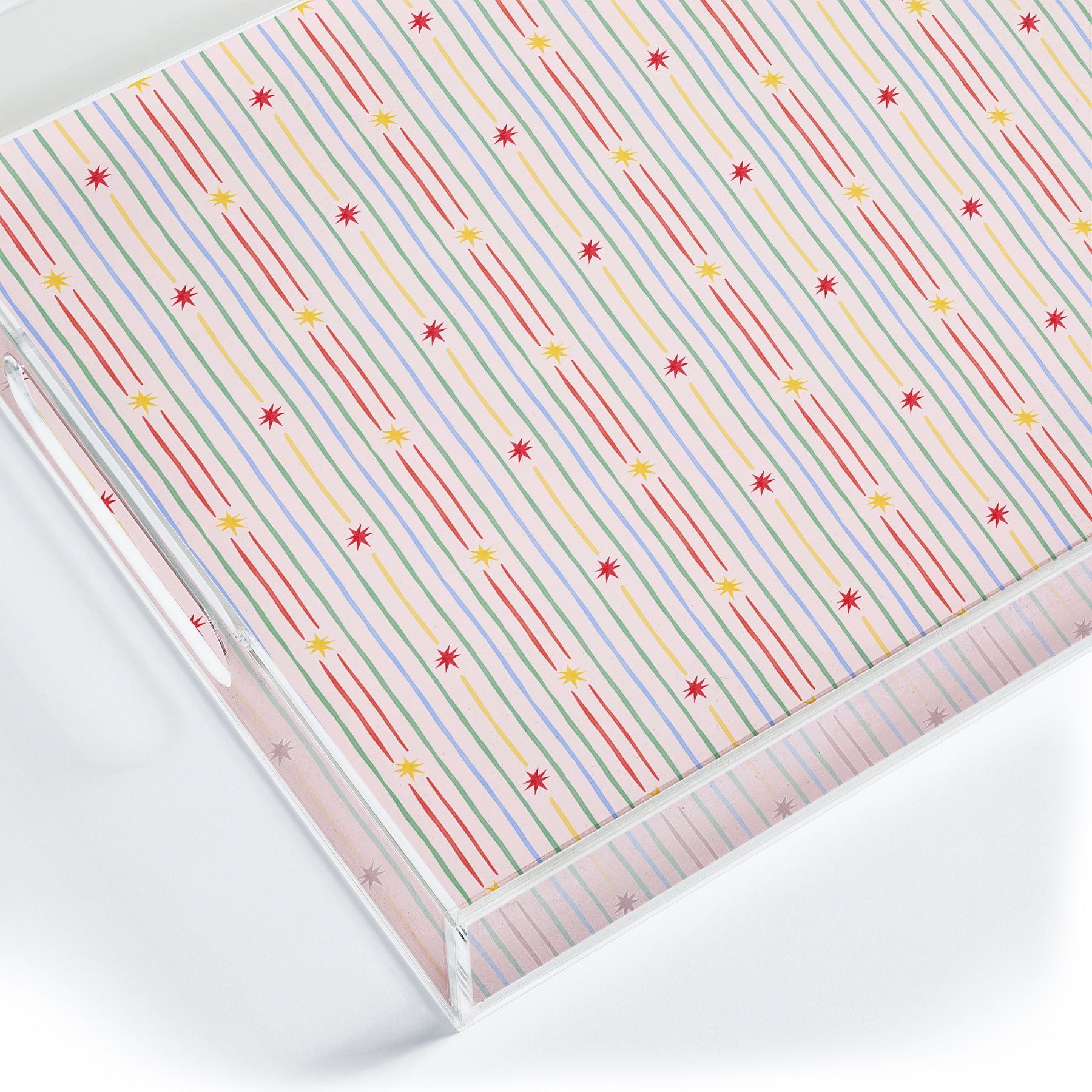 Love_Ryming Festive Starry Stripes Acrylic Tray