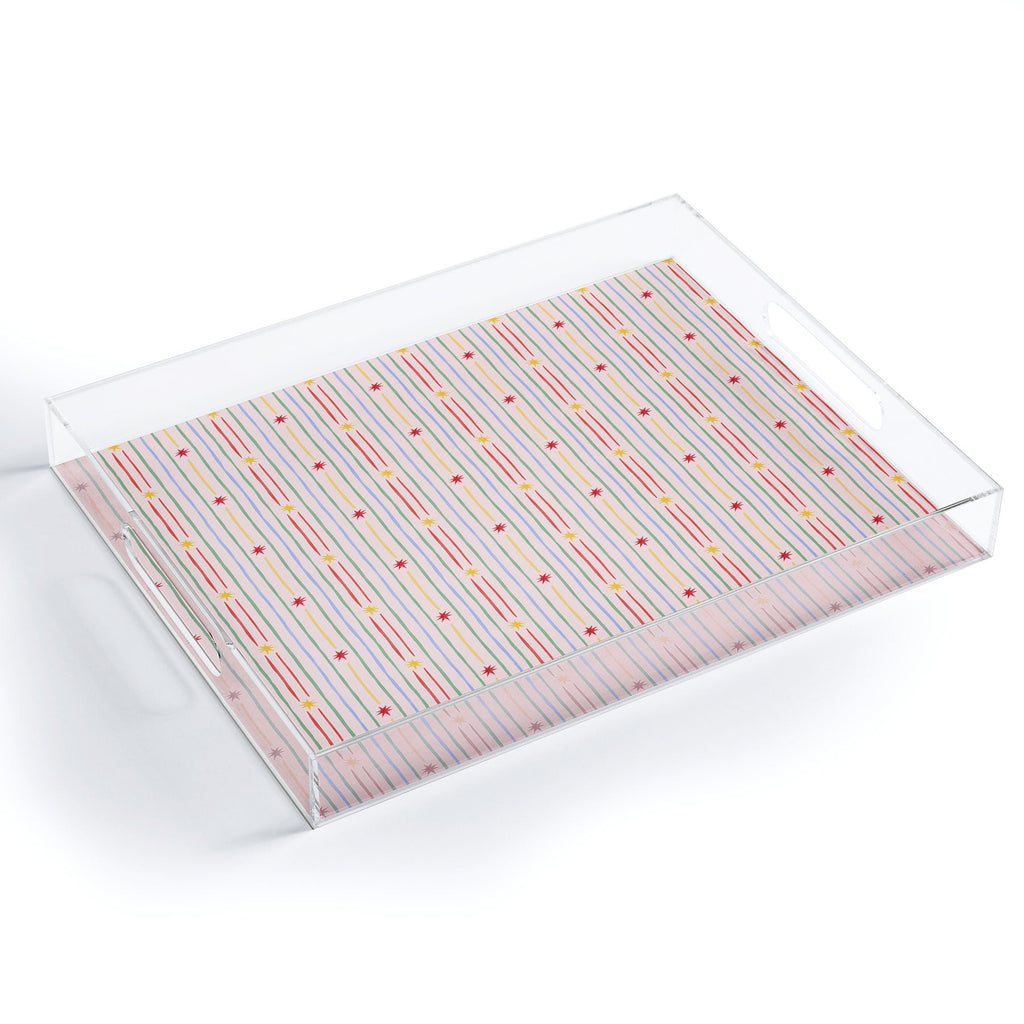 Love_Ryming Festive Starry Stripes Acrylic Tray