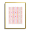 Love_Ryming Festive Starry Stripes Metal Framed Art Print