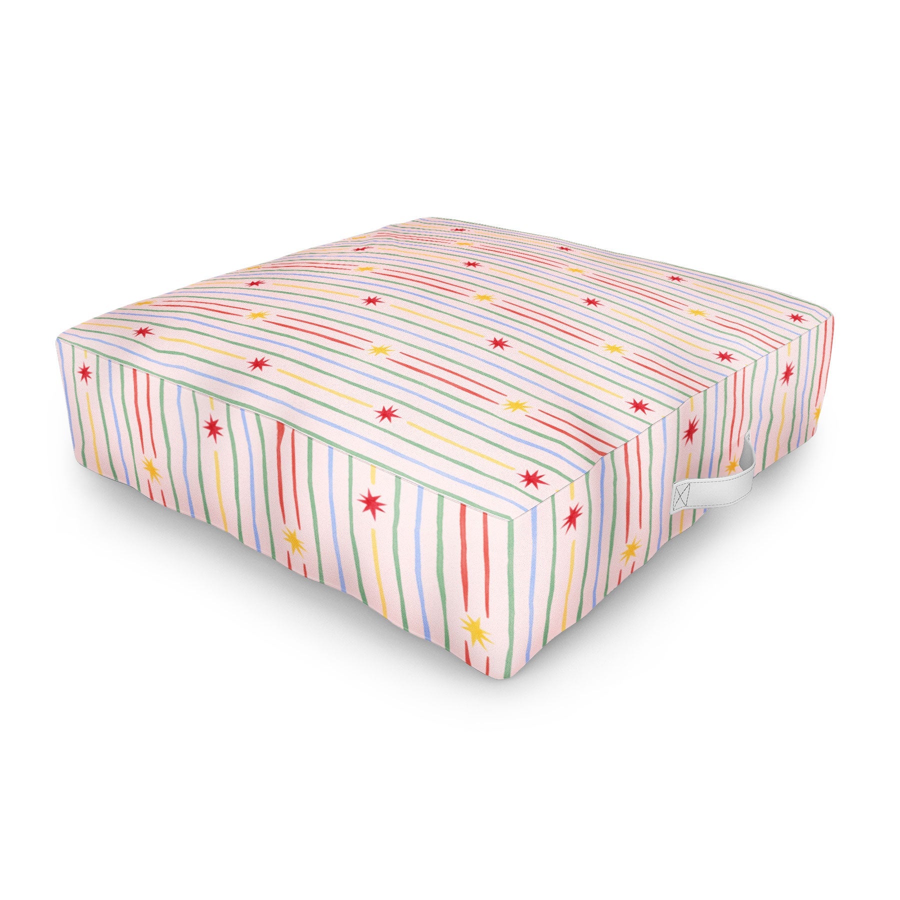 Love_Ryming Festive Starry Stripes Outdoor Floor Cushion